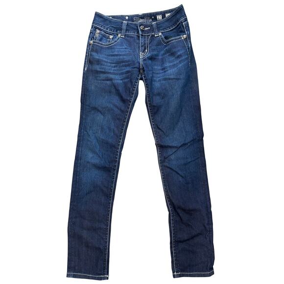 Miss Me JP4656S Skinny beaded flap pocket jean 27 (A19) - Picture 2 of 7